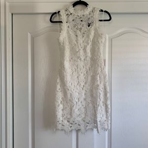 White Open Back Floral Dress (great for brides!)